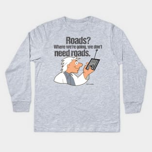 Back to the Future Doc Brown Kids Long Sleeve T-Shirt